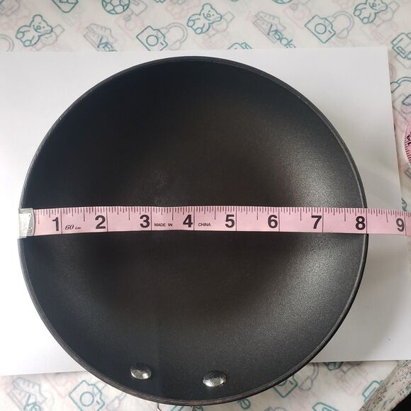 Klok Cast Iron Fry Pan Skillet 8 Inch Stainless Steel Long Handle Green Bottom - Picture 4 of 8